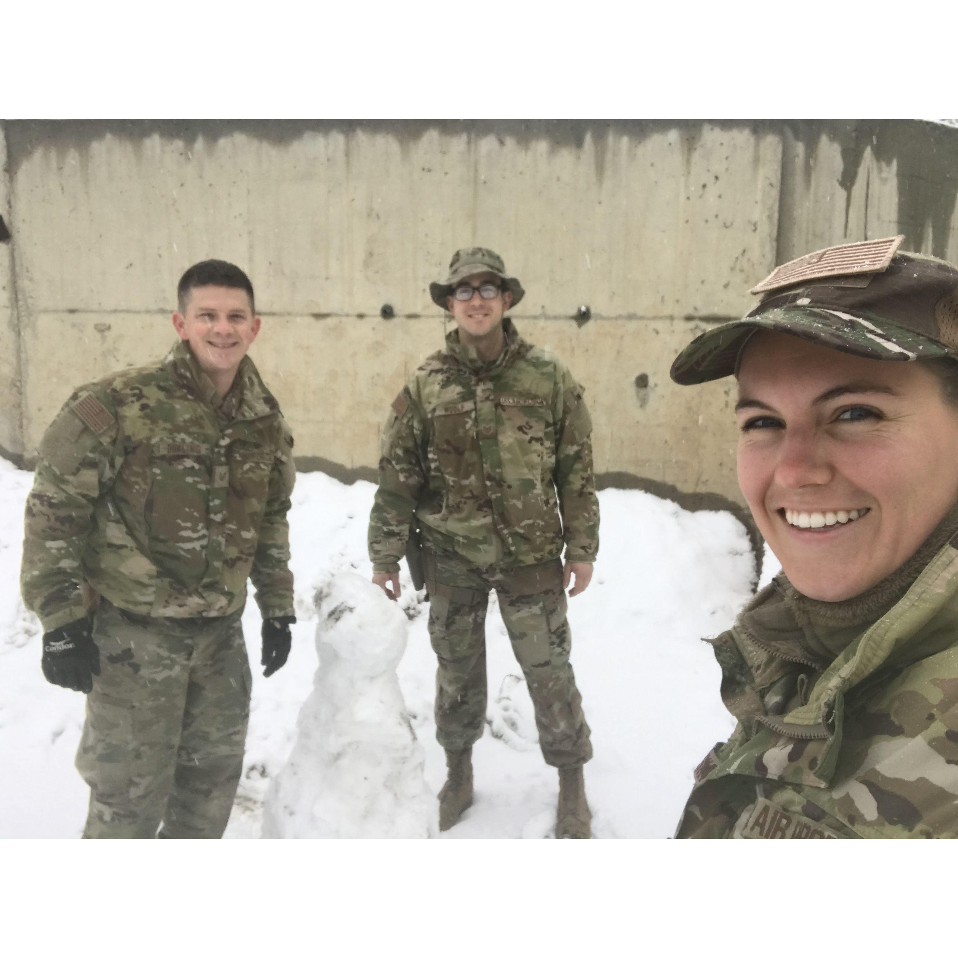 Building snowmen in Afghanistan