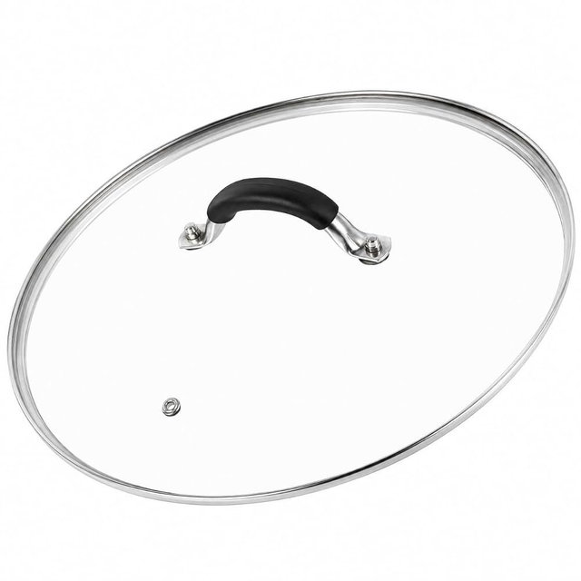 15 Inch Tempered Glass Lid for Lodge Skillets, Dutch Ovens & Pans - Universal Fit for 15 Inch Cookware - Oven & Dishwasher Safe up to 400°F - with Steam Vent & Ergonomic Handle
