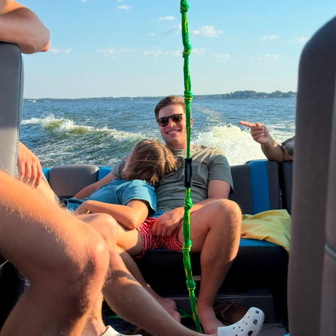 Boat naps for Kylee on her person.