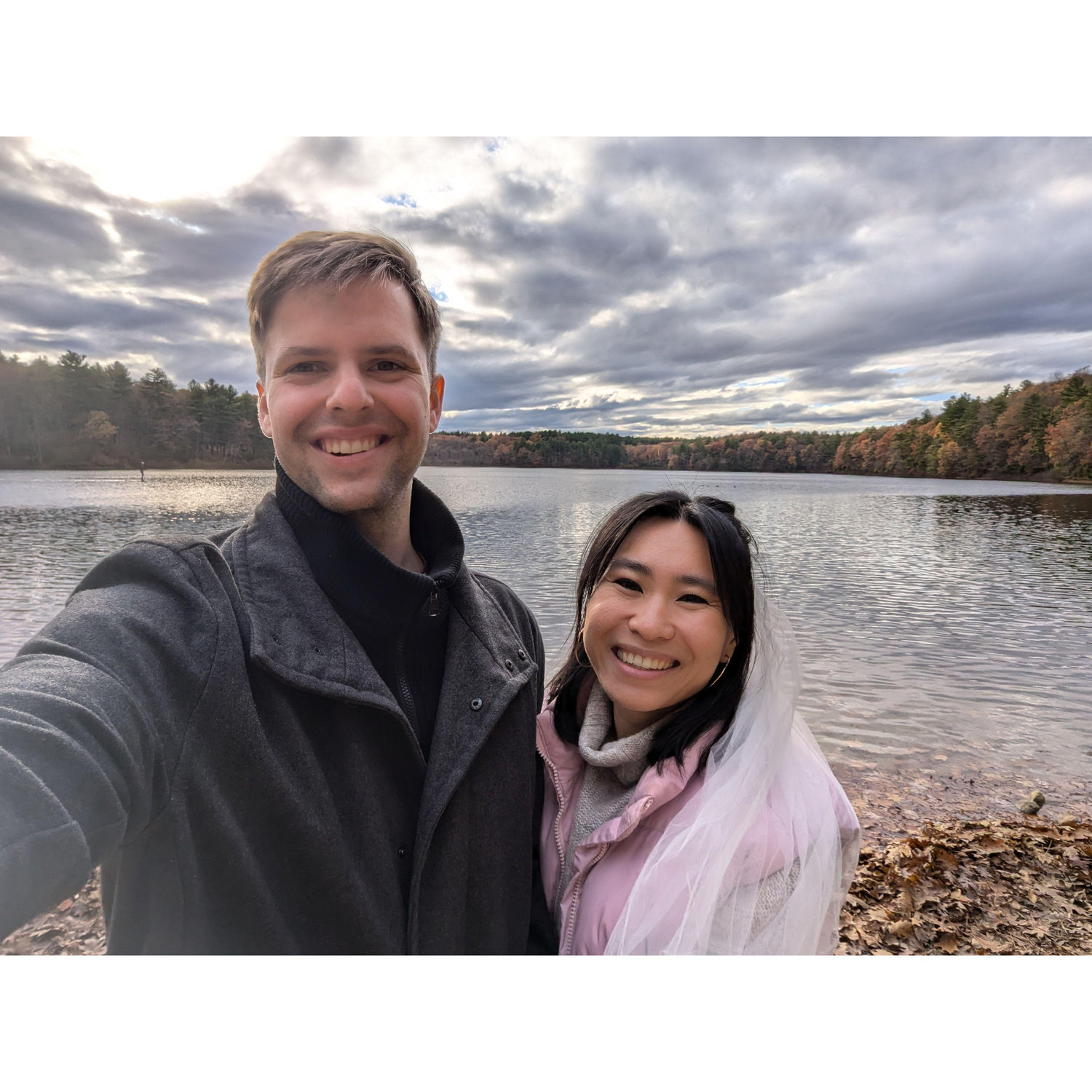 Civil ceremony weekend visit to Walden Pond