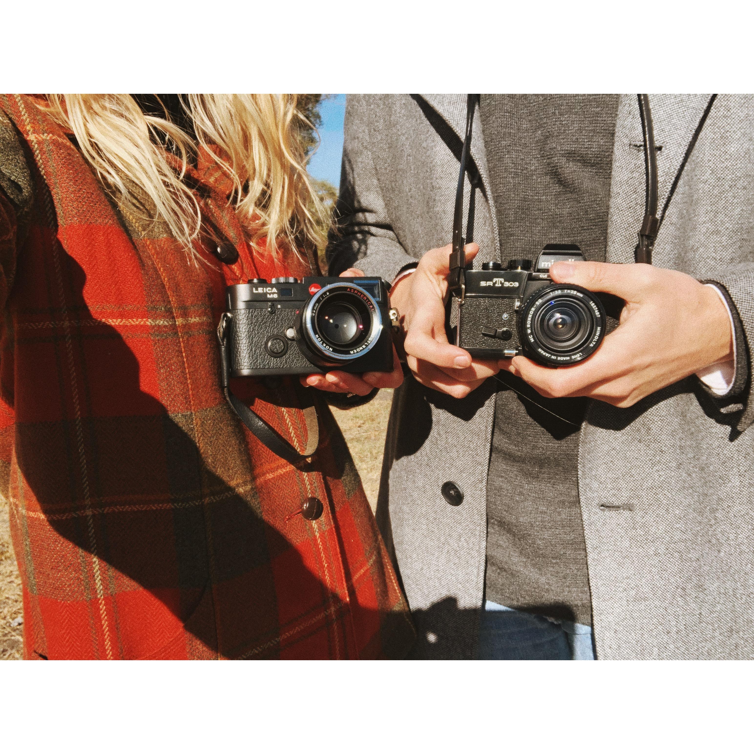 Walking around, shooting some film together!