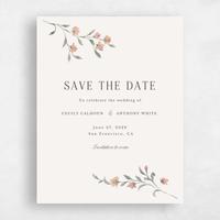 Beige Wedding Save the Date - Bianca Portrait