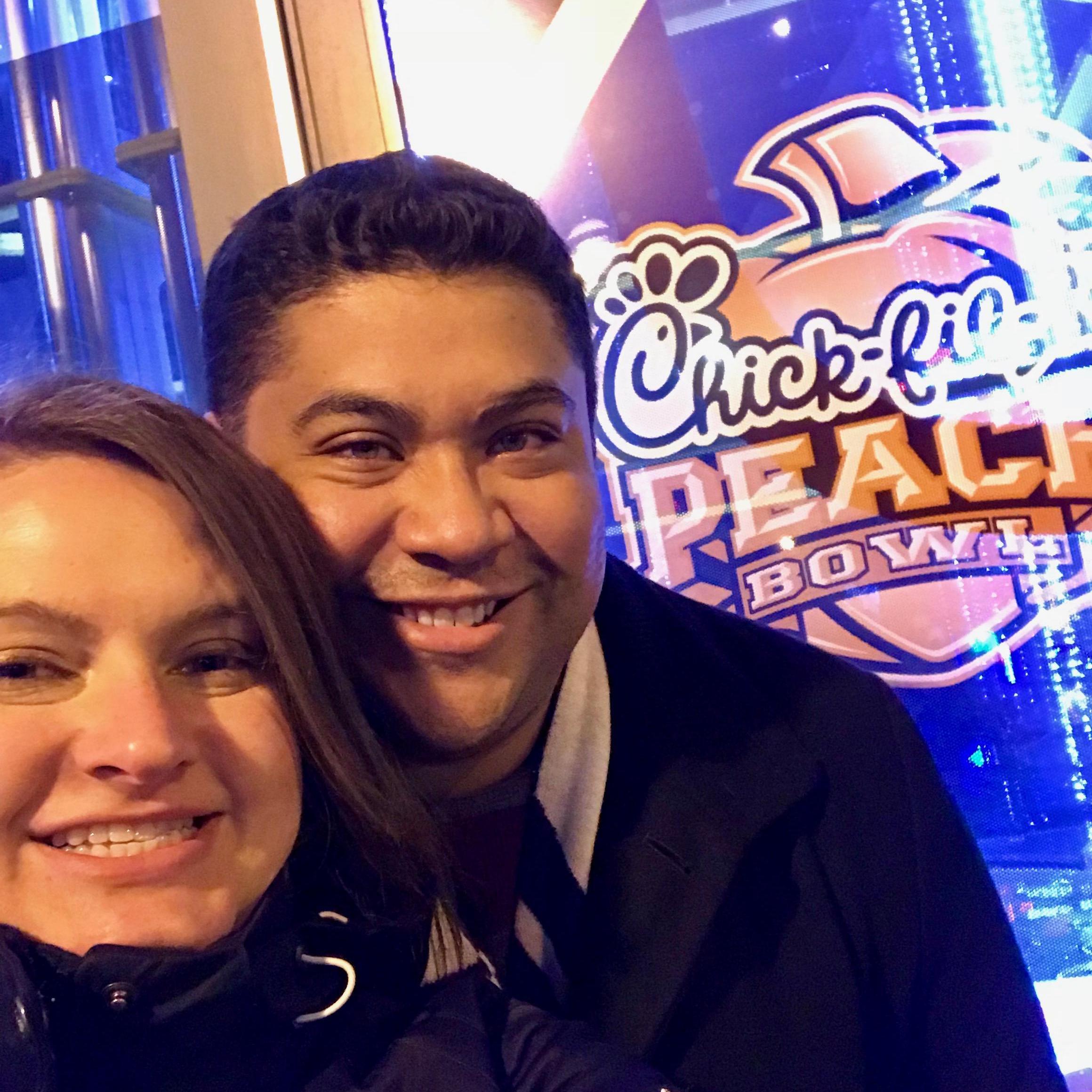 We traveled together for the first time to Atlanta to watch the UCF Knights win the 2017 Peach Bowl!