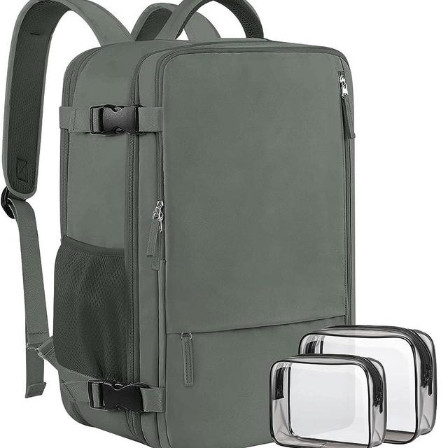 Sinaliy Travel Backpack for Women Men, 40L Carry On Backpack, 17 Inch Laptop Backpack, Waterproof Backpack, College Bookbag, Laptop Backpack, Backpack for Women, as Person Item Flight Approved