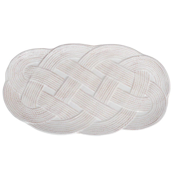 Le Panier Mystic Knot 15″ Hostess Tray, Whitewash - CarefulPeach Boutique