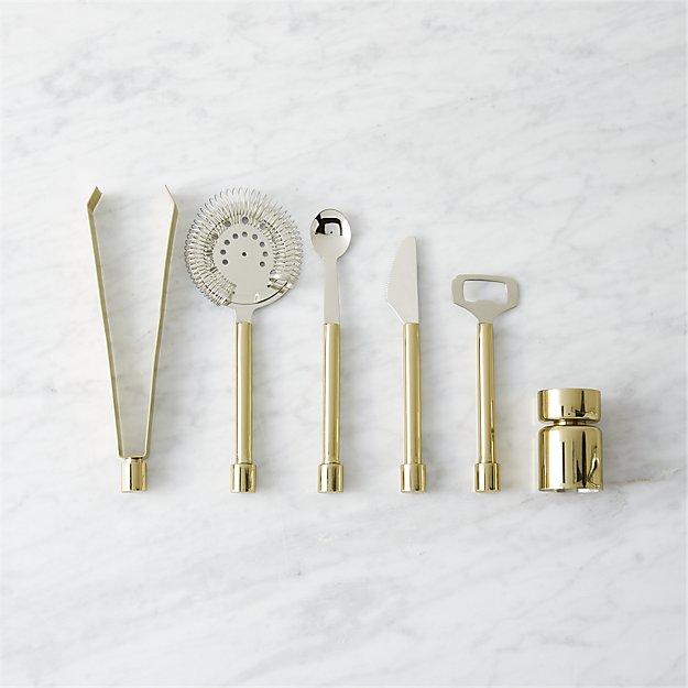 top shelf bar tool set with stand
