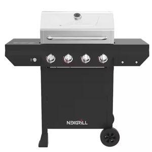4-Burner Propane Gas Grill in Black with Stainless Steel Main Lid by Nexgrill