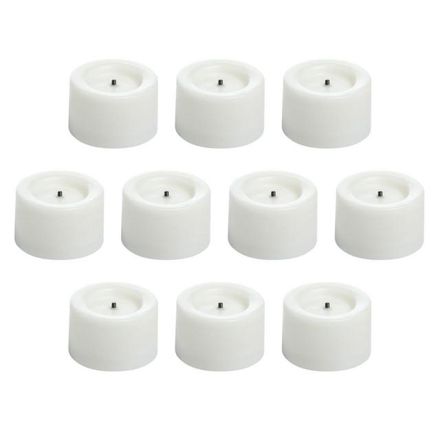 Simply Essential™ 10-Pack Wax Dipped LED Tealights in White