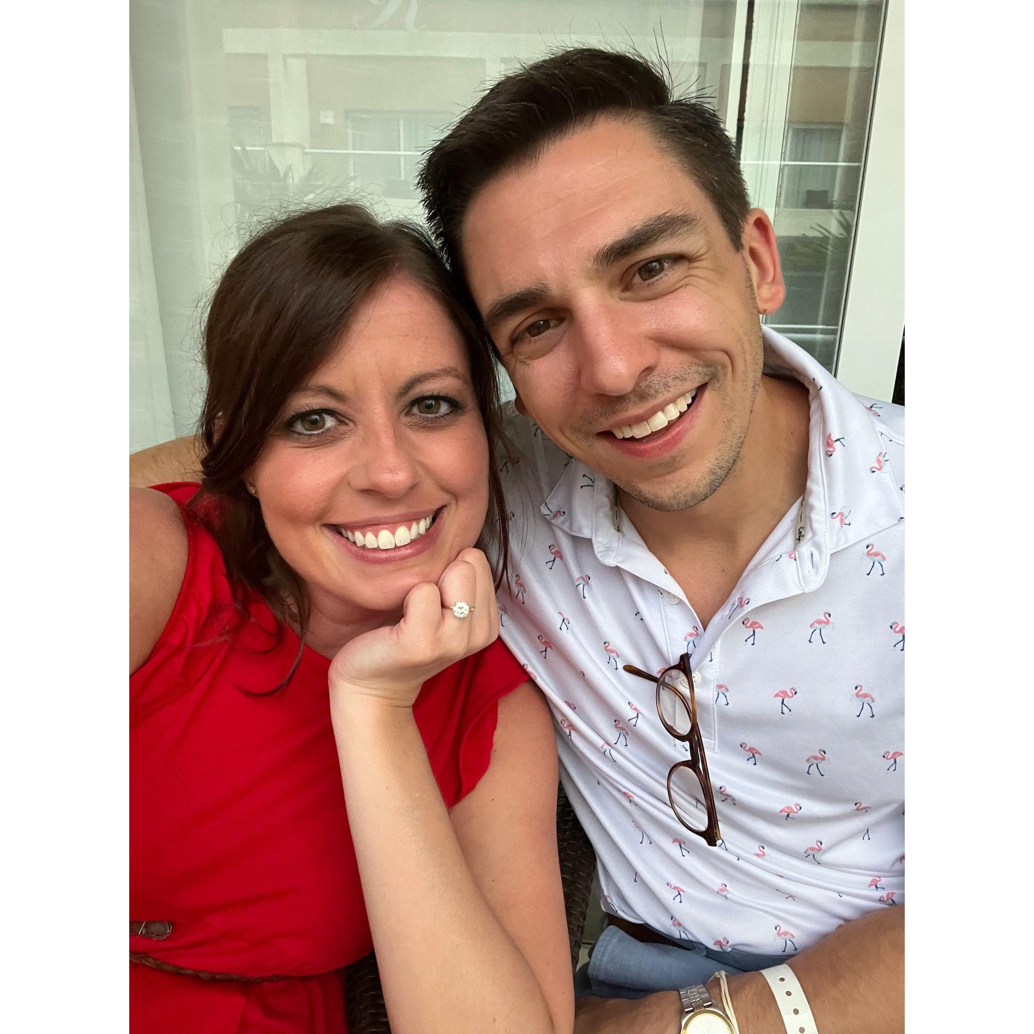The day after our engagement - in Punta Cana, Dominican Republic.