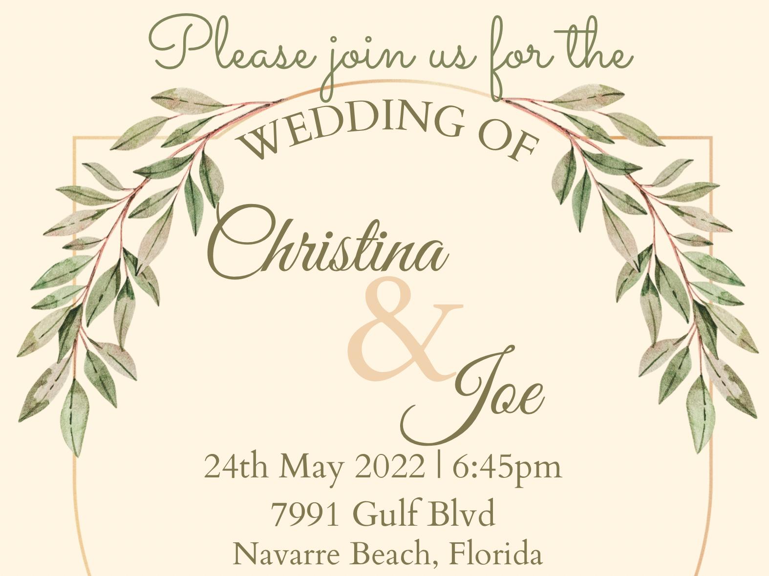 The Wedding Website of Christina Reinbold and Joseph Patterson
