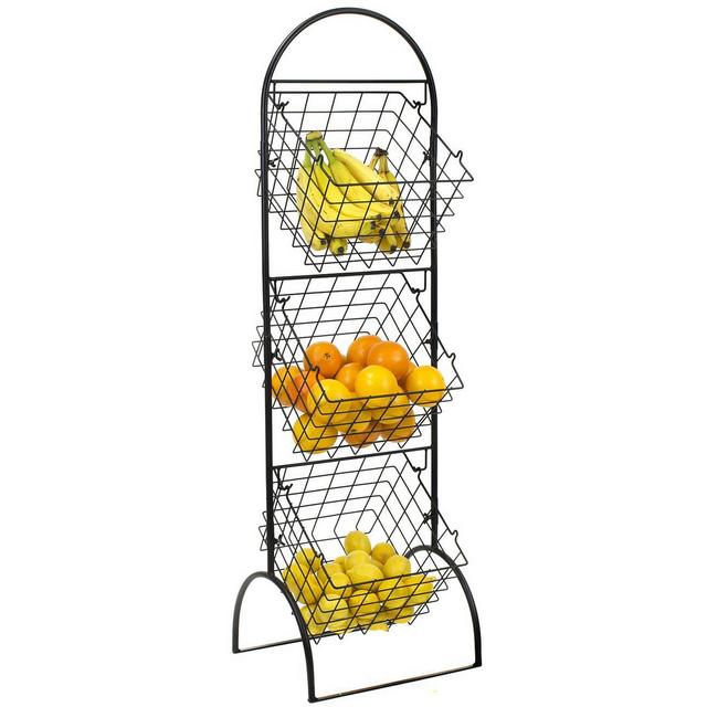 Sorbus 3 Tier Wire Market Basket Storage Stand