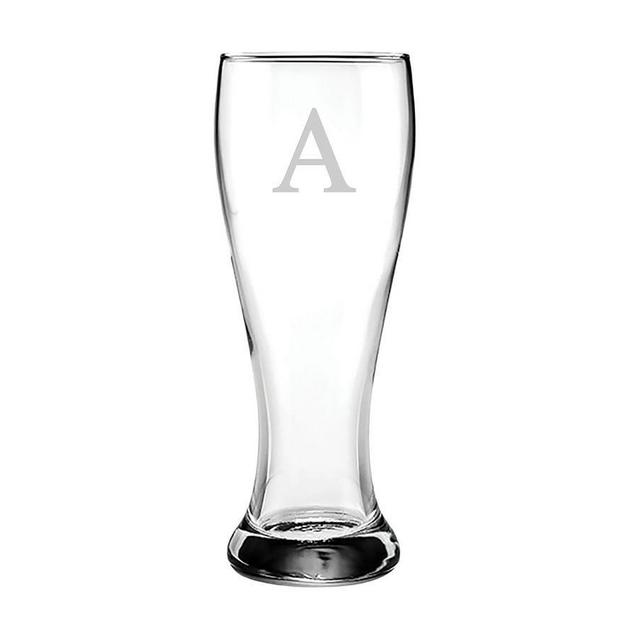1 Letter Times New Roman Craft Beer Pilsner Glasses, Set of 4