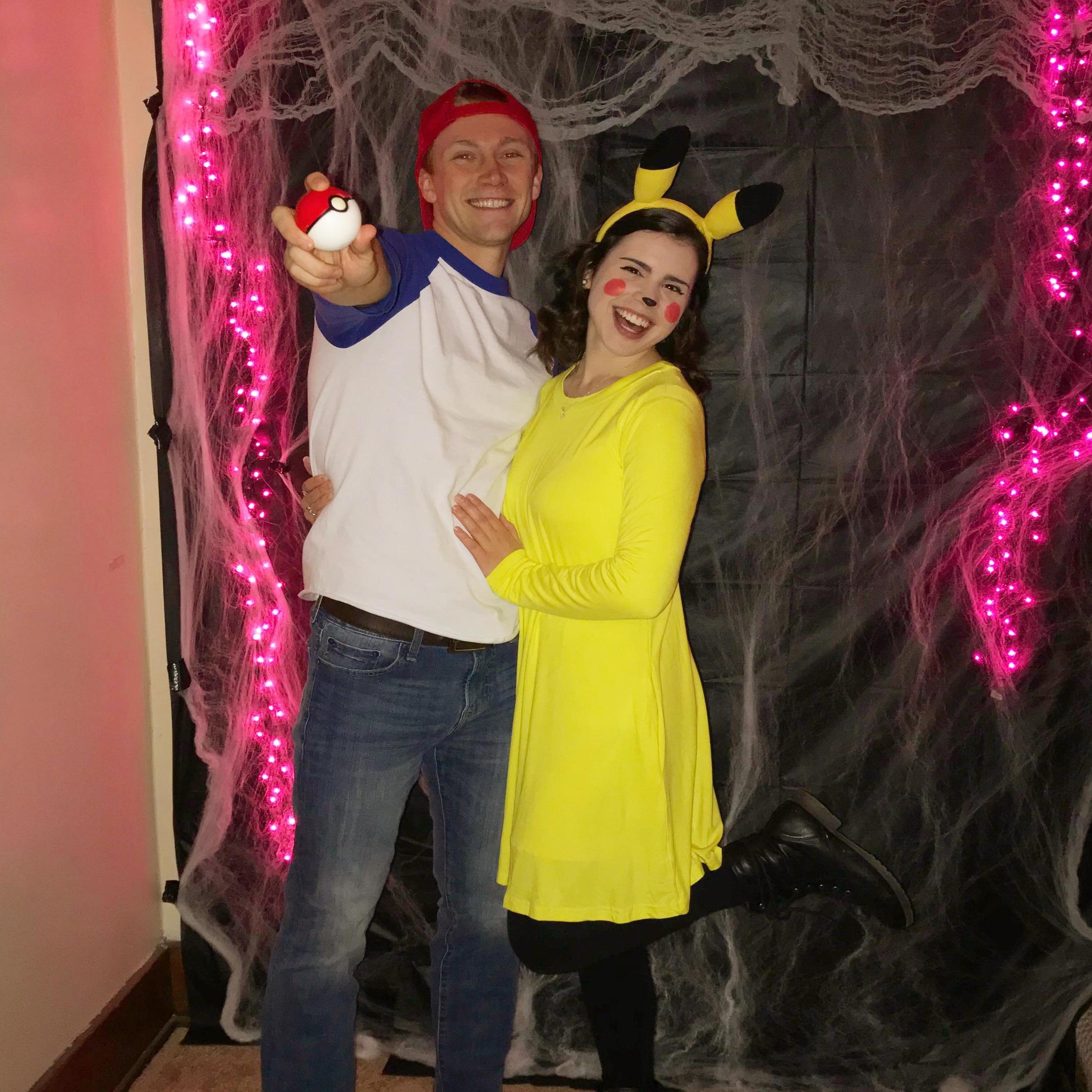 Jadon loved Pokémon growing up (still does)so we decided to go as Ash and Pikachu for Halloween.