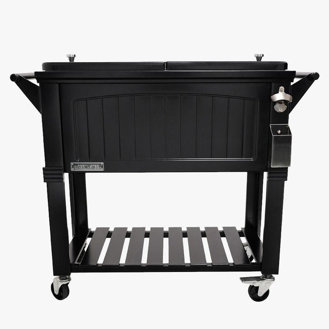 Permasteel Hyannis Stand-Up Cooler with Bottle Opener, Black