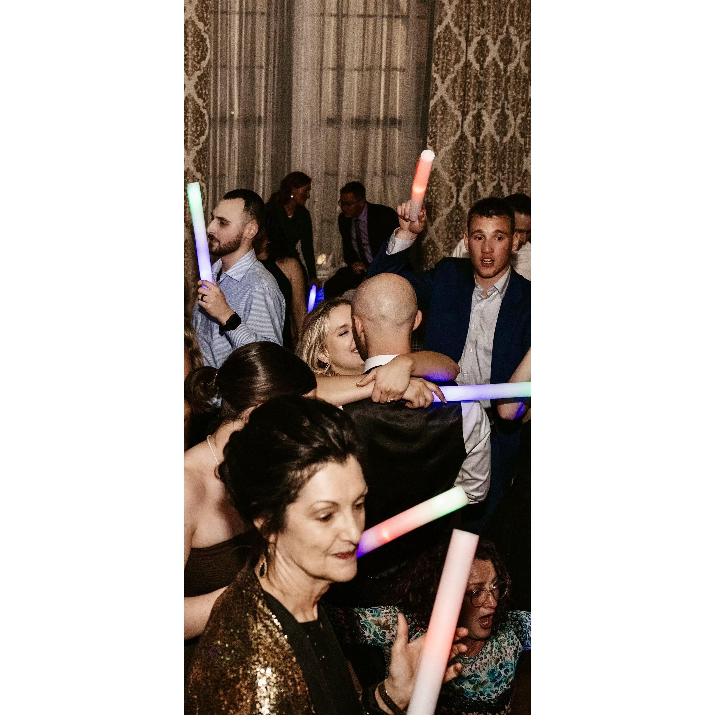 Dancing at Chloe and Matthews wedding