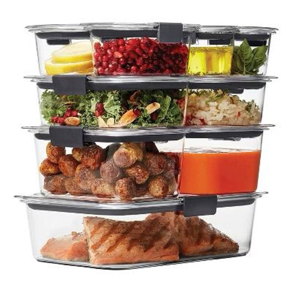 Rubbermaid Brilliance BPA-Free Airtight Food Storage Containers, 24-Piece Set, Easy for Meal Prep, Lunch & Leftovers