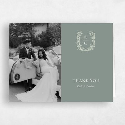 Deep Sage, Green Wedding Thank You - Mirra Frame