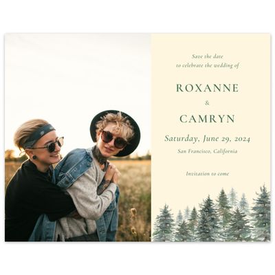Cream, Beige Wedding Digital Save the Date - Kelton Photo