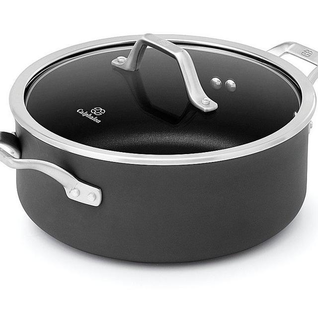 Calphalon Signature 5 Quart Covered Dutch Oven |Hard Anodized Nonstick Pot, Black