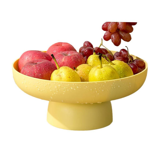 onefitow Fruit bowl Fruit Basket for Kitchen Countertop Kitchen Storage Baskets Stand Organization, Decor Centerpiece Counter or Dining Room Tables (yellow)