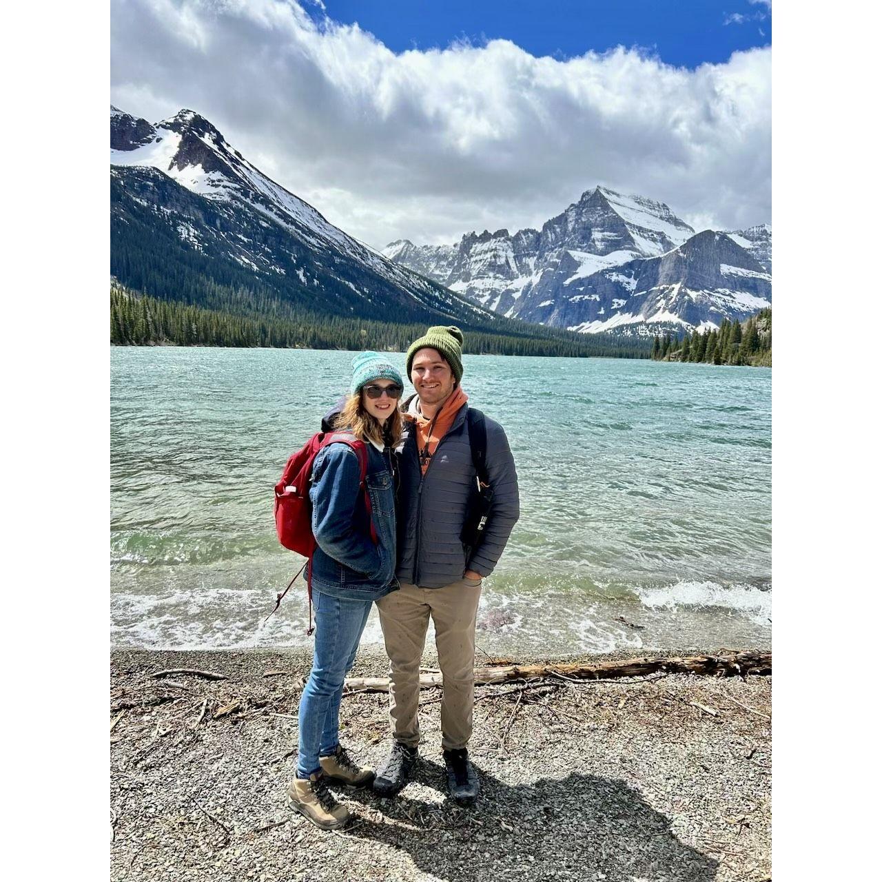 Hiking on our trip to Glacier National Park in Montana