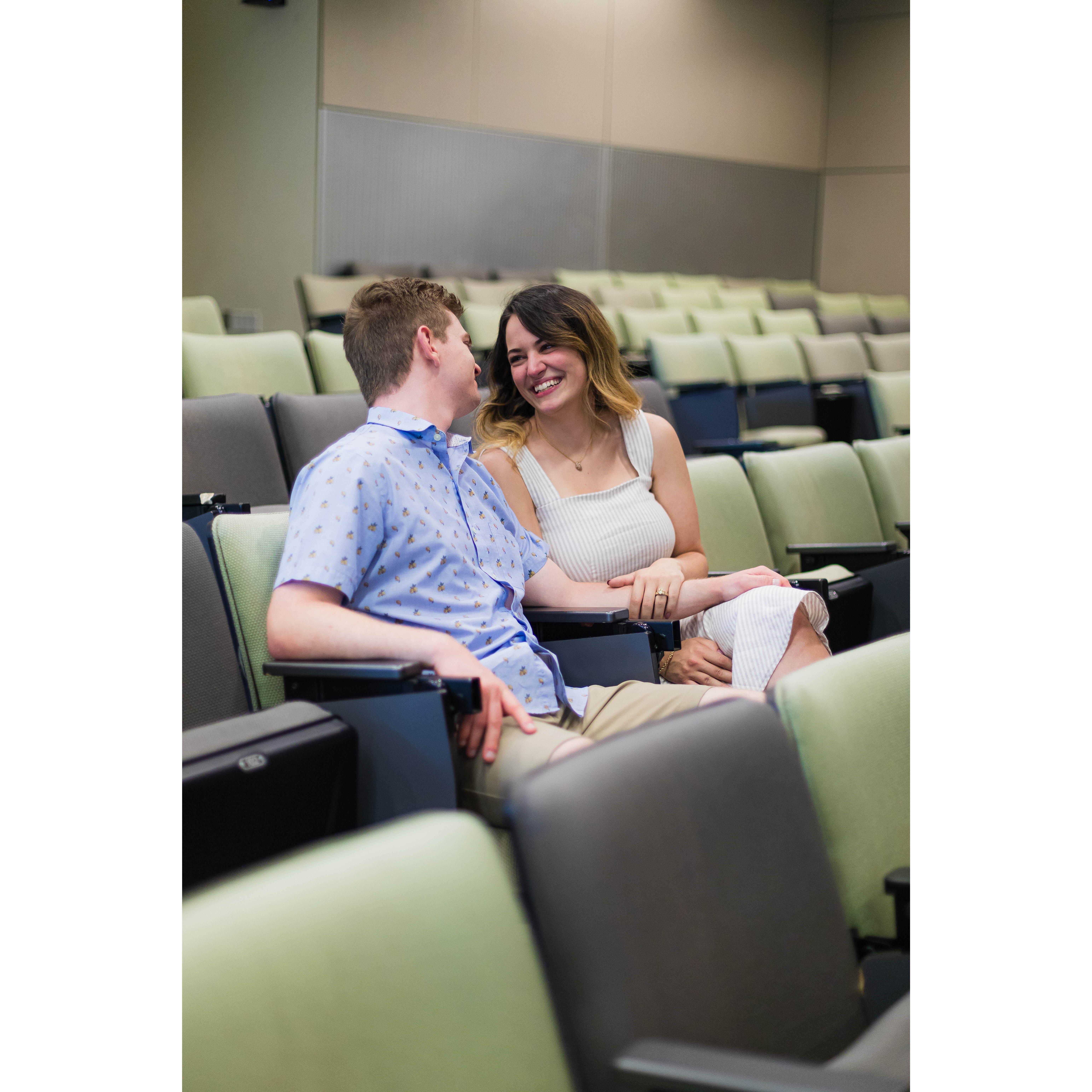 Where we met, in the extremely romantic environment of Molecular Genetics class