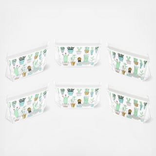 ZipTuck Cactus Party Reusable Snack Bag, Set of 6