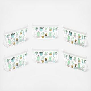 ZipTuck Cactus Party Reusable Snack Bag, Set of 6