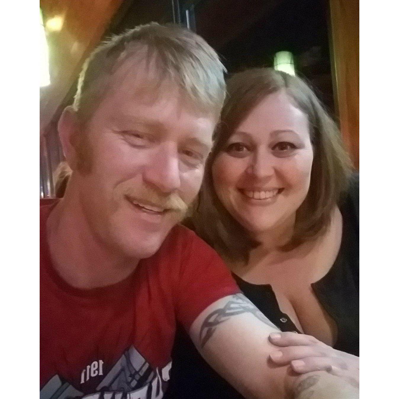 Our first picture! Will's birthday at Applebees