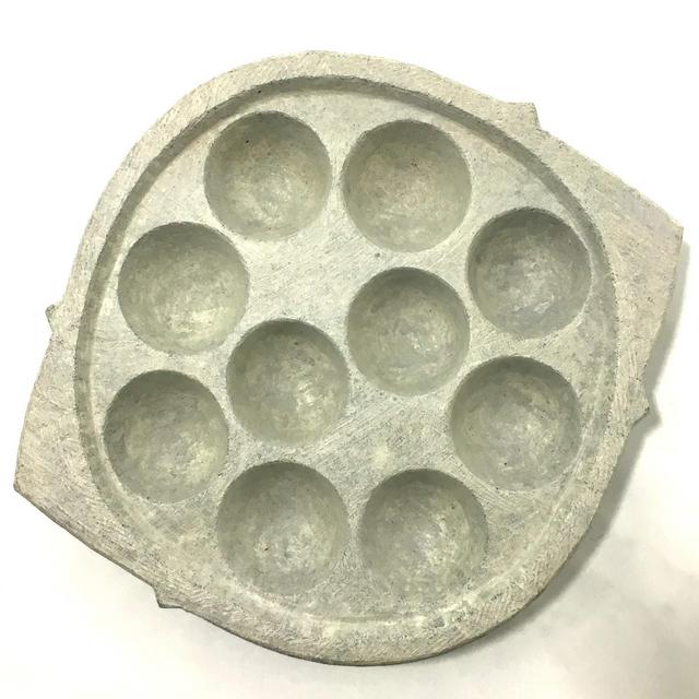 Ancient Cookware Indian Soapstone Paniyaram Maker - 10 pit