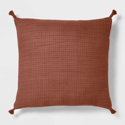 (Cognac) Euro Double Cloth Decorative Throw Pillow - Threshold™