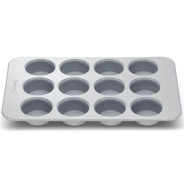 Caraway Home 10.04" Nonstick Ceramic Muffin Pan Gray