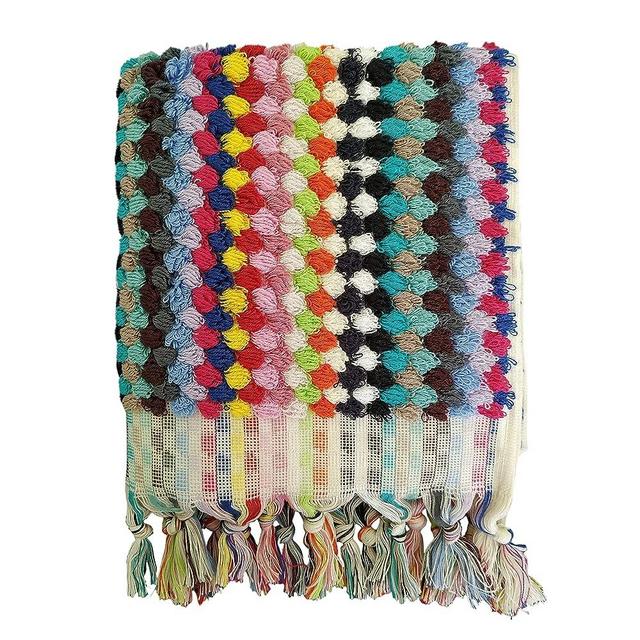 Hand Loom Turkish Towel Thick Luxury Fluffy 100% Cotton Hand Towel Kitchen Towel Medium Size 17 Inches x 38 Inches (45x97cm) (1, Multi-Color)