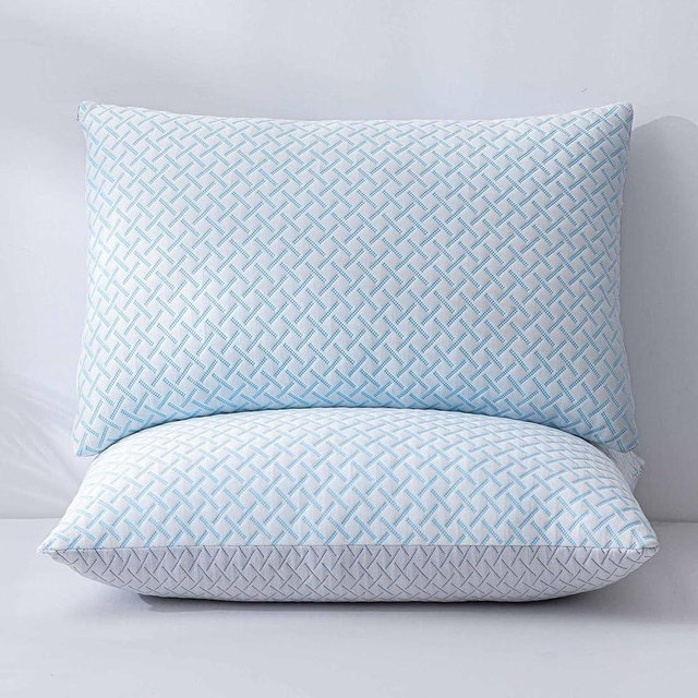 Alkyonos Shredded Memory Foam Cooling Medium Soft Bamboo Viscose Pillows King Set of 2, Adjustable Hypoallergenic Hotel Quality Pillows for Back, Stomach and Side Sleeper, Oeko-TEX Certified