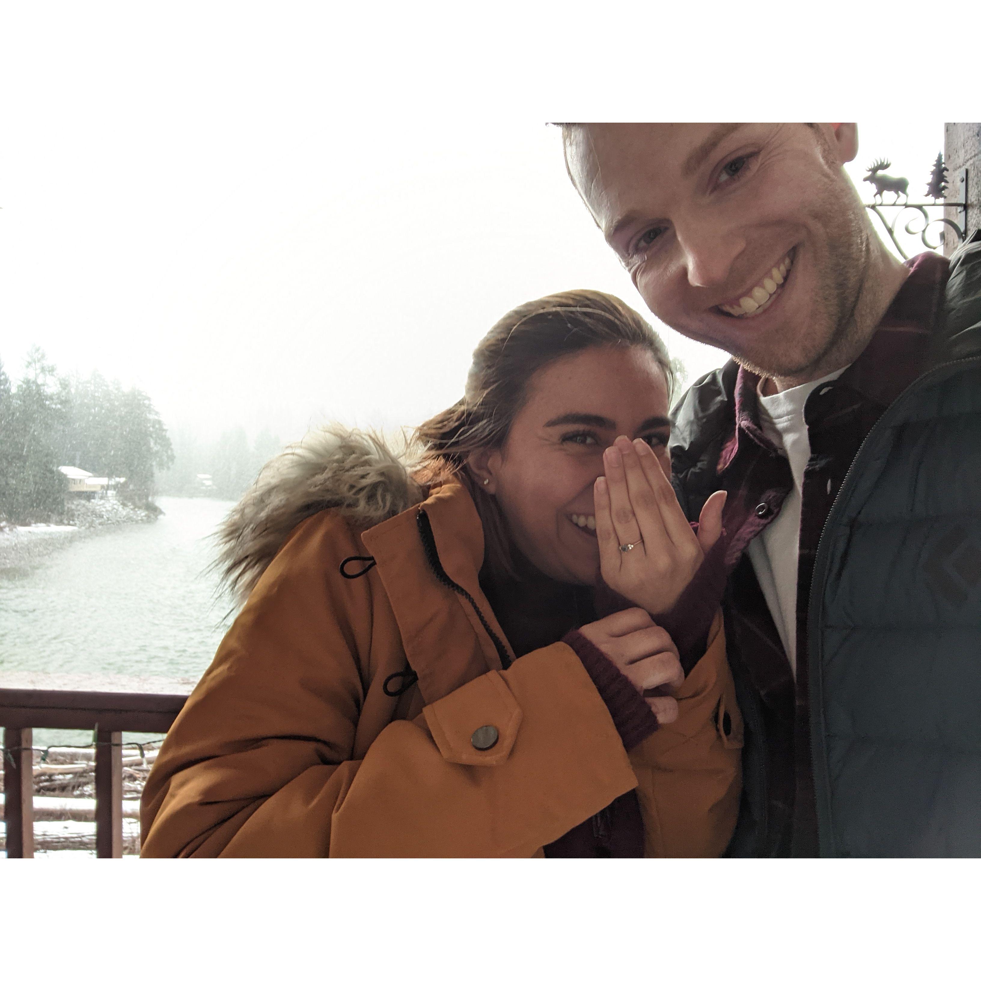 The morning after getting engaged - December 2021