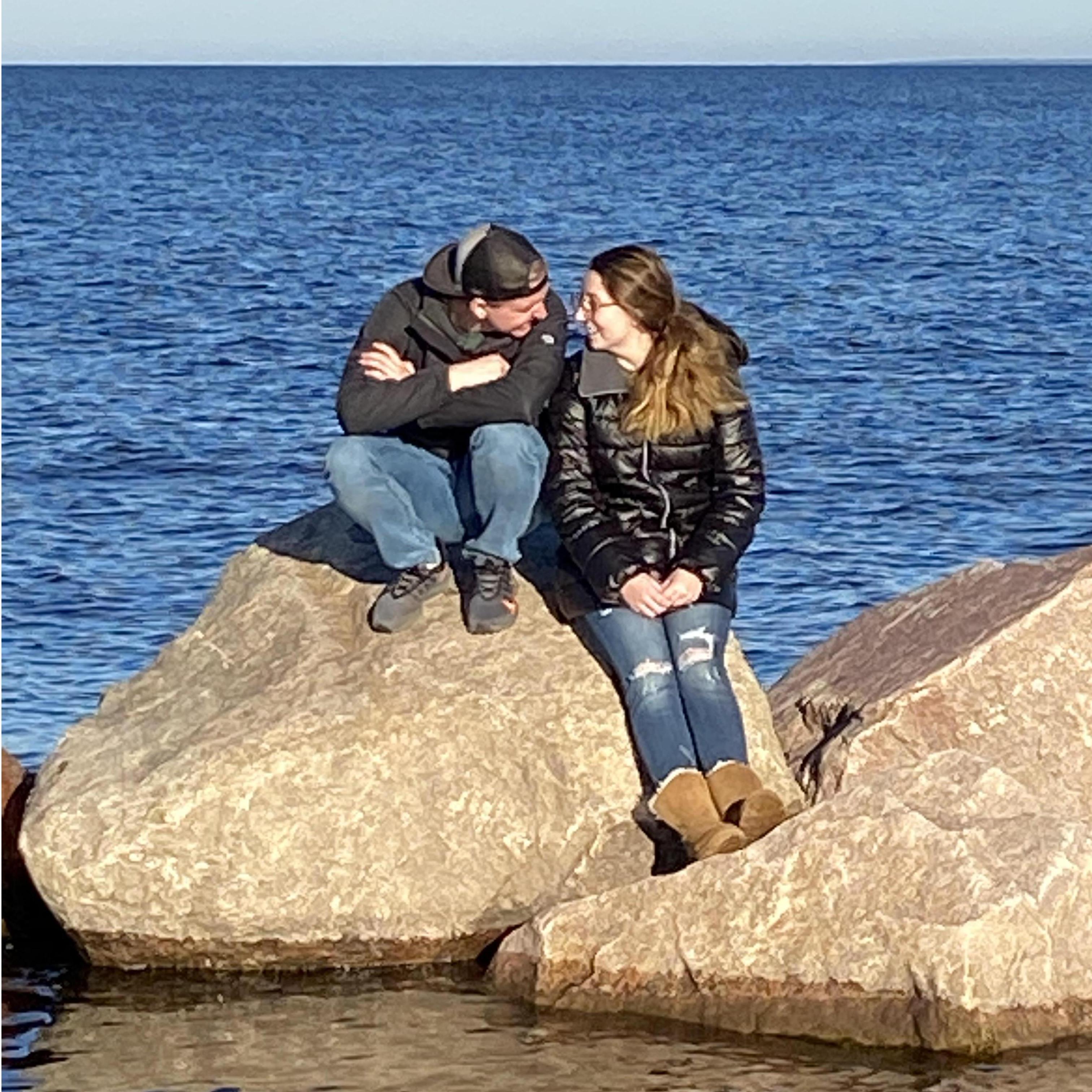 Hannan and Leah in Marinette for the holidays.