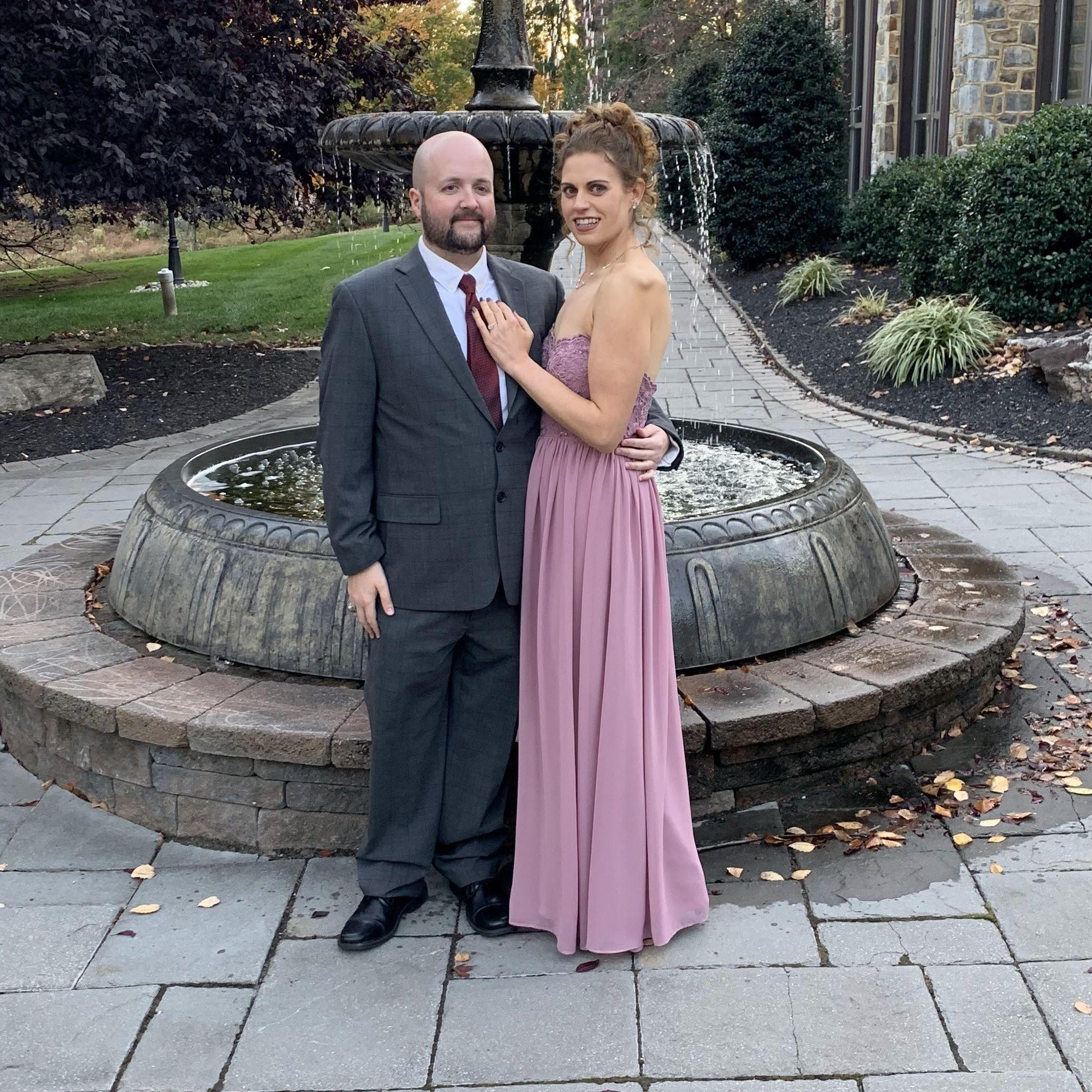 Gussied up for Becca and Jake's wedding!
