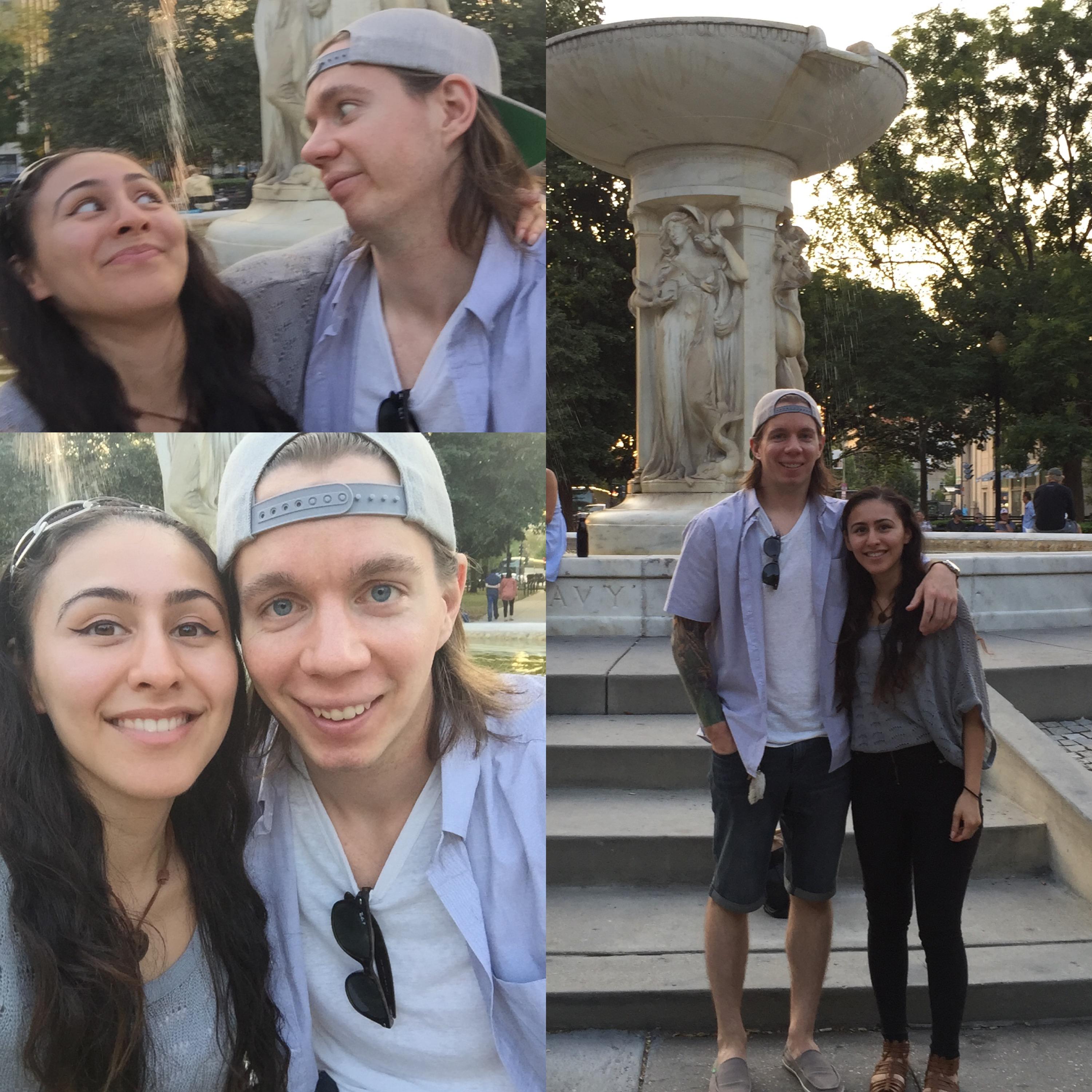 Our 18 month mark at Dupont Circle in Washington, DC - September 2016. Tim hadn't cut his hair for a whole year after getting out of the Marine Corps, though he did cut it off shortly thereafter.