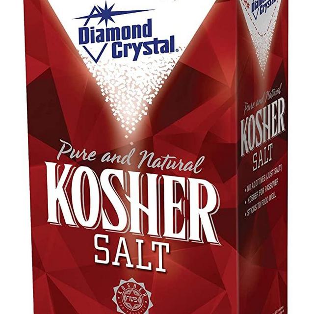 Diamond Crystal Kosher Salt – Full Flavor, No Additives and Less Sodium - Pure and Natural Since 1886 - 3 Pound Box