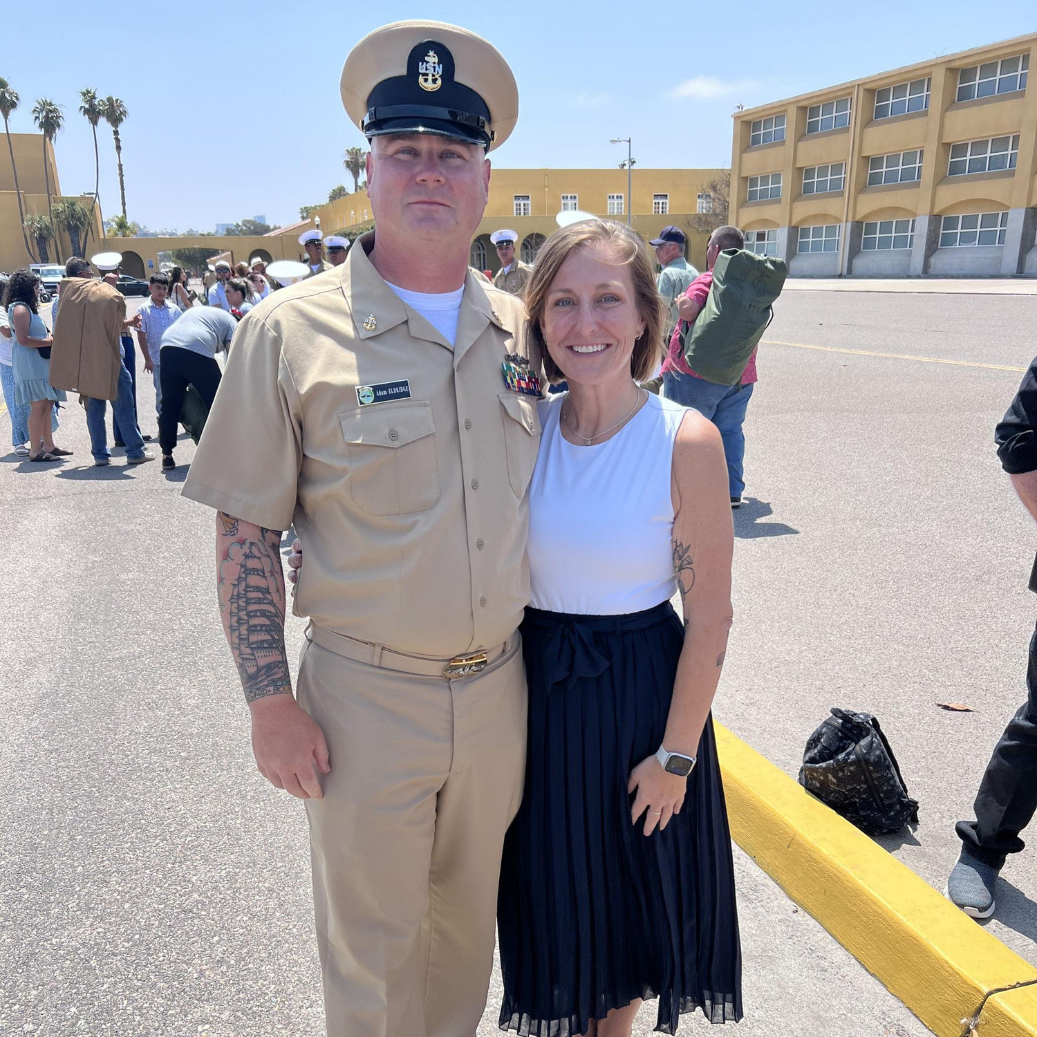 We clean up pretty well when there’s a dress code and a new Marine involved.