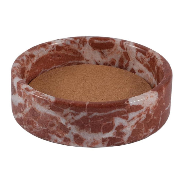 JIMEI Marble Wine Bottle Coaster Wine Bottle Champagne Bottle Coaster Absorbent Cork Holder Bottles and Any Occasion (French Red)