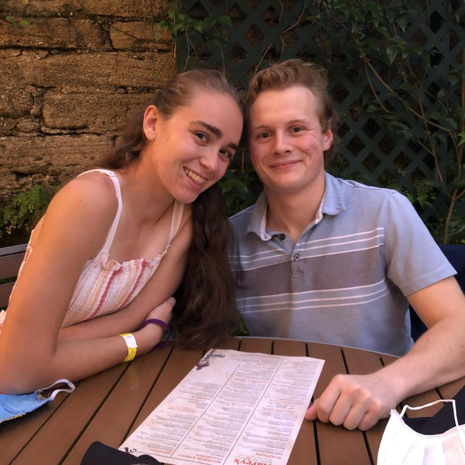 One of Kristen and Sean's first photos. This photo was taken in St. Augustine, Florida. They had dinner with a few of Sean's friends.