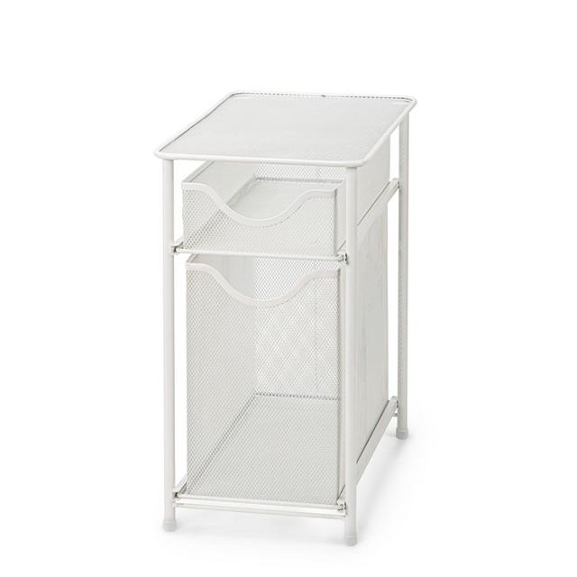 Squared Away™ 2-Tier Metal Mesh Cabinet Drawer in White