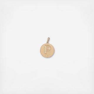 14k Yellow Gold Initial Diamond Pendant