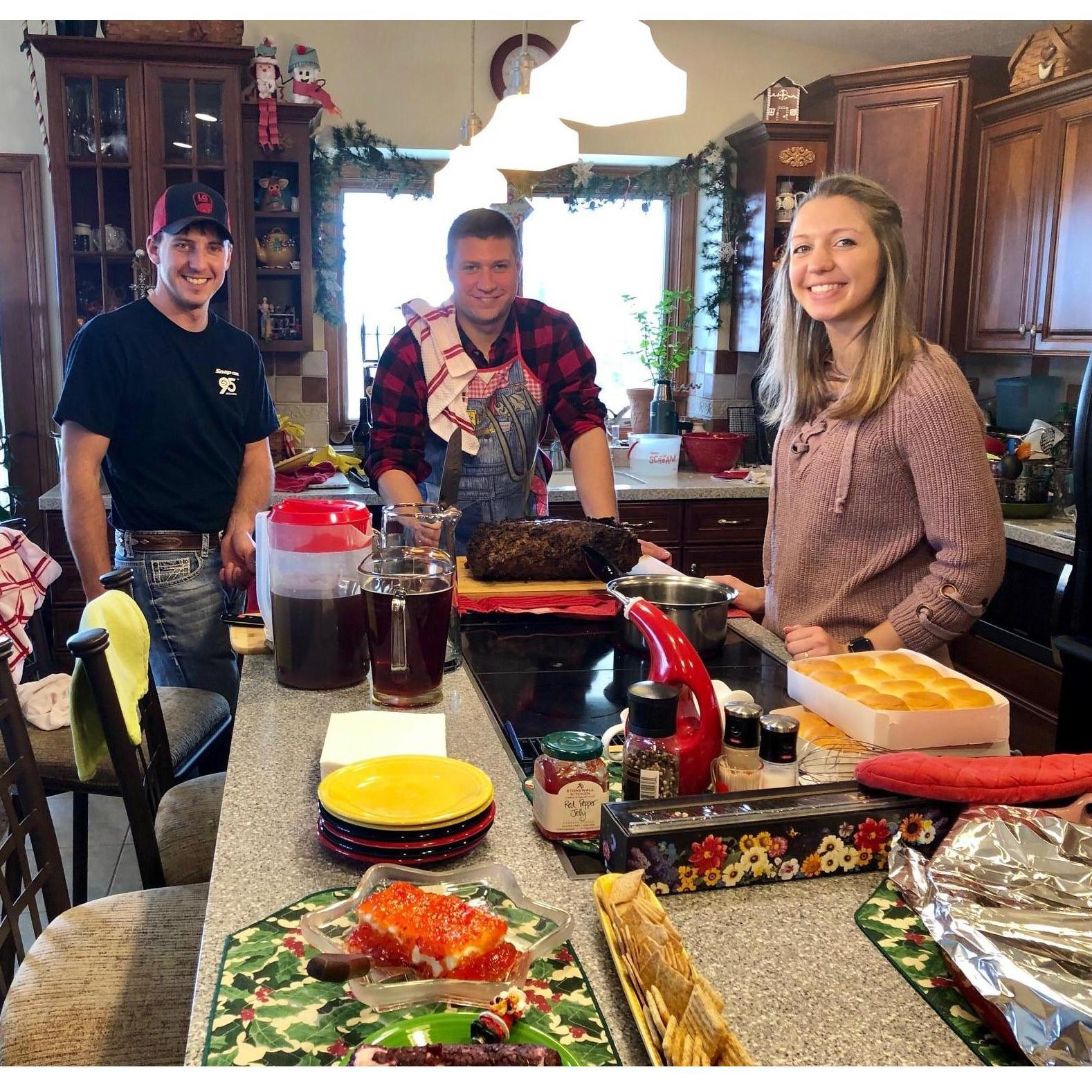 Our Solution Kitchen at Christmas. Serving Prime Rib of course.