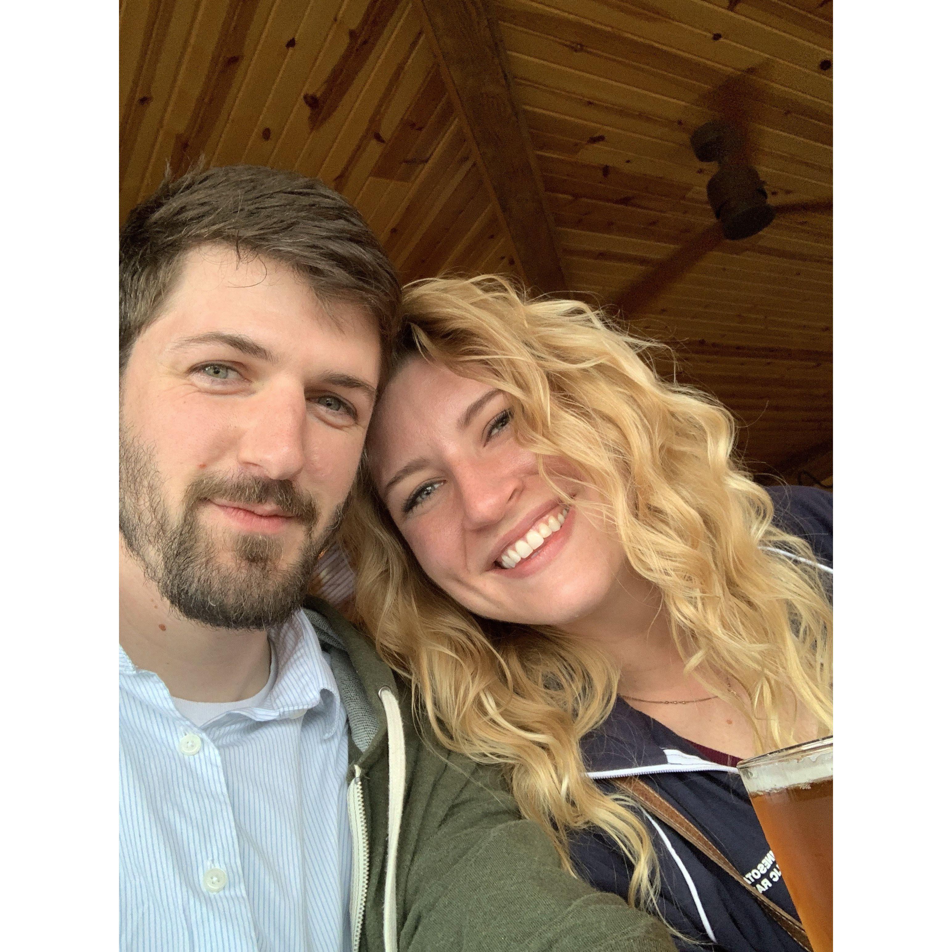 Zach's first trip to the cabin!