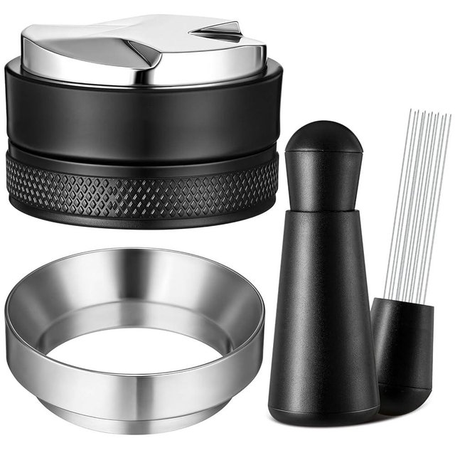 LemonRoad 51mm Espresso Accessories Kit, Coffee Distributor, Tamper Leveler, Coffee Tamper, WDT Tool and Dosing Funnel Set Fits 51 mm Espresso Machines and Portafilters