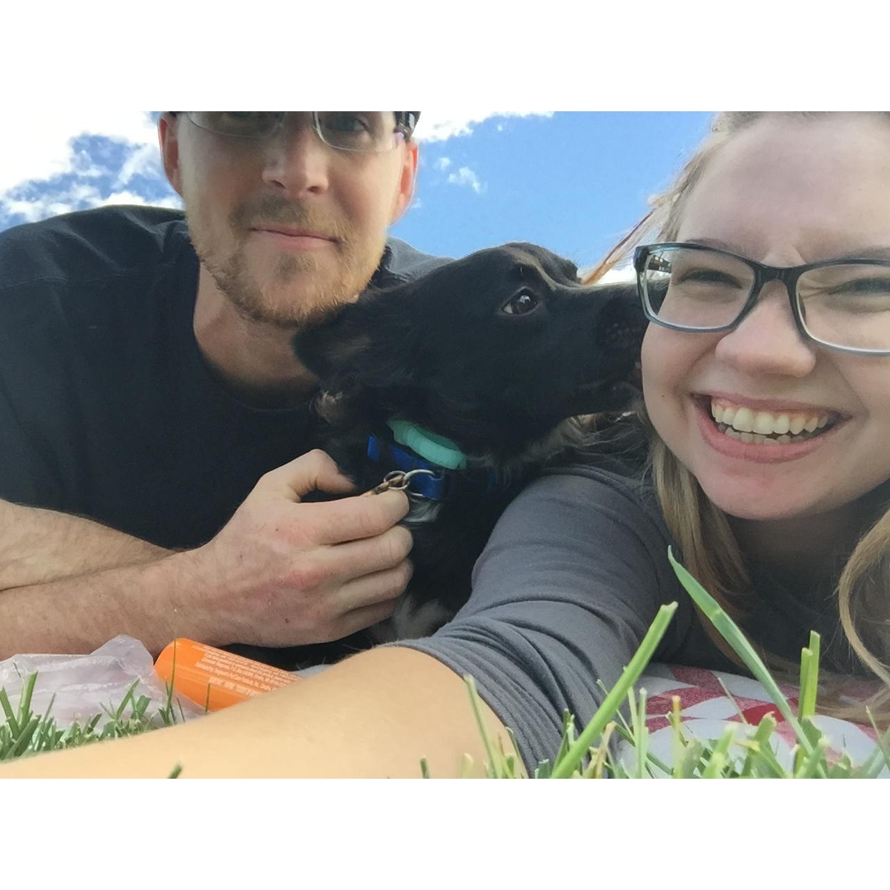 We spent almost all our time at the park next to our apartment that year.