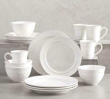 Cambria Handcrafted Stoneware 16 pc Dinnerware Set - Stone