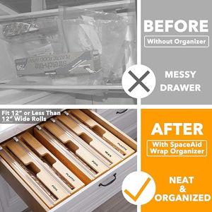 SpaceAid WrapNeat 2 in 1 Wrap Organizer